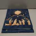 WRAPAHOLIC Christmas Table Runner - 13 x 72 Inch - Seasonal Winter Xmas Holiday Farmhouse Style Kitchen Dining Table Decoration for Indoor Outdoor Home Party - Nativity