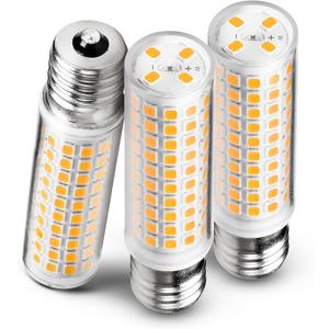 Heifymi E17 10 Watt LED Bulb 100W Equivalent 2700K Warm White 1000lm Non-Dimmable 120V E17 Intermediate Base LED Bulb for Desk Lamp, Ceiling Fan Lights, Headboard Reading Lights, Chandelier, 3 Pack