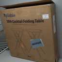 Cocktail Table 28in Folding Round High Top Indoor Outdoor with Removable Legs, Tall Bistro Foldable Bar Height Table for Parties, Patio, Backyard, Dining Room, Events, Black- 2PCS