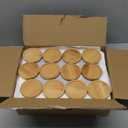 12 Pcs Succulent Pots 2.5 Inch Mini Ceramic Succulent Garden Flower Pots Planters with Drainage and Bamboo Tray for Indoor Garden Plants Planters Colorful Flower Pot(Round,1.2 Inch H)