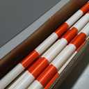 BATTIFE 10 Pack Retractable Traffic Cone Bar from 4 ft to 6.9 ft, Expandable Cone Bar for Traffic Road Parking use, White and Red, Cone Not Include