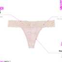 Maidenform Women's Dream with Lace Thong Panty (Beige, XL)