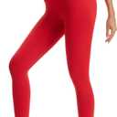 VME High Waist Buttery Soft Yoga Pants - Tummy Control Workout Running Yoga Legging for Women (Red, S)