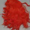 BERON Red Wigs for Womens Short Curly Wavy Hair Wig Girls Red Colored 14" Shoulder Length Synthetic Costume Cosplay Party Halloween or Daily Use Wigs Wig Cap Included
