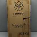 Foldable Portable Bathtub for Adults  2-in-1 Hot & Cold Plunge, 105-Gal Large Capacity Collapsible Bathtub Adult, 6-layer Insulated Portable Soaking tub - Space-saving Design (Ouchao Green)