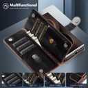 Shieldtop for Galaxy Z Fold 8 Ultra Wallet Case with Card Holder,Coffee
