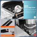 2PCS Kitchen Stove Counter Gap Covers, Stainless Steel Gap Cover, Cooktop Trim Kit, Stove Gap Guards, Oven Gap Filler, Heat Resistant & Effectively Protect Stove Gap Filler(13.8"-27.5" Silver)