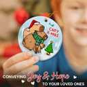 3 x VeryHomy Capybara Christmas Ornament 2025 | Ceramic Christmas Tree Hanging Decor, Capybara Ornament for Christmas Decorations | Animal Lovers Gifts for Women Girls, Capybara Xmas Tree Ornaments 2025