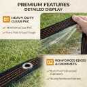 Clear Tarp with Grommets, 14Mil PVC Clear Plastic Tarps Heavy Duty Waterproof, for Vinyl Patio Enclosure, Patio Plastic Porch Enclosures for Winter and Chicken Coop Cover(8 * 10ft)