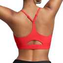 BRXL Sports Bras for Women Y Back Padded Sports Bras Adjustable Straps Low Impact Sports Bra with Sewn in Pads, Large