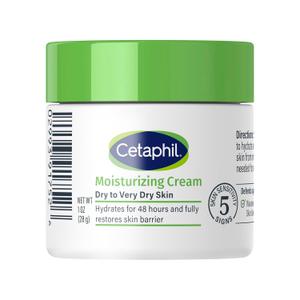 Cetaphil Face & Body Moisturizer, Hydrating Moisturizing Cream for Dry to Very Dry, Sensitive Skin, NEW 1 oz 10 Pack, Fragrance Free, Non-Comedogenic, Non-Greasy