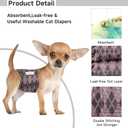 Langsprit Male Belly Bands for Dogs (Pack of 3) - High Absorbing Washable Dog Wraps - Reusable Diapers Plaid-1 M