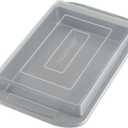 Farberware Nonstick Bakeware Baking Pan With Lid / Nonstick Cake Pan With Lid, Rectangle - 9 Inch x 13 Inch, Gray