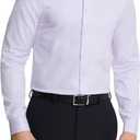 Calvin Klein Men's Dress Shirt Slim Fit Non Iron Stretch Solid (15.5" Neck 32"-33" Sleeve)