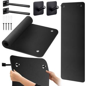 Briwooody Hanging Yoga Mat, Exercise Mat Non Slip Thick for Women and Men, Tear-resistant Fitness Pad with Reinforced Holes for Home Gym, Yoga, Pilates, Stretching