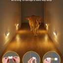 6 Pack Rechargeable Motion Sensor Stair Lights, Indoor Hallway Wall Light, Magnetic Wireless Peel and Stick On Closet Light, Battery Operated LED Night Lights for Step Bedroom Cabinet Toilet Bathroom