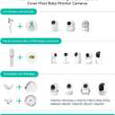 Jartoo Baby Monitor Floor Stand Holder Mount Compatible for HelloBaby HB65/HB40/HB6560/HB6339/HB6550 Pro, Momcozy, Nanit, VAVA, Adjustable Height & Stable Base, No Tools or Wall Damage