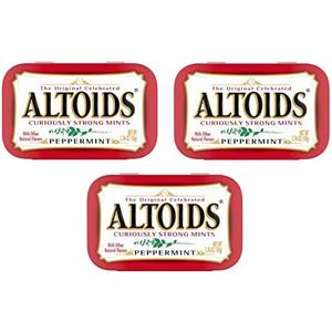 Altoids Curiously Strong Breath Mints, Peppermint, 1.76-Ounce Tins, 3-Pack Best Before: 11/2025