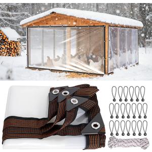 6.6x9.8Ft Heavy-Duty Chicken coop Cover for Winter - Waterproof Durable Chicken coop tarp with Elastic Cords & Rope, Easy Installation for Large Chicken Runs