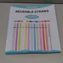 24 PCS, Reusable Straws with 4 Brushes, 10.5" Long Tritan Hard Plastic Straws, 12 Colors Translucent Replacement Drinking for 16OZ-32 OZ Tumblers, Cups, Jars, Stanley, YETI, Starbucks, BPA Free (Multicolor)