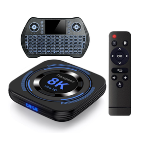 Android TV Box 12.0 4GB 64GB TV Box 2026 Support 8K Dual-WiFi 2.4G 5.8G Android Box H618 Chipset with HDR10 BT5.0 USB 2.0 3D Ethernet with Mini Backlit Keyboard