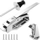 Walk in Cooler Door Handle,Walk in Freezer Door latches Heavy Duty kit with Key and Solid Metal Push Rod, Offset -1/5 In-3/5 in(Offset) and 5.9" Solid Metal Interior Release Handle