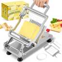 Huanyu Cheese Slicer Commercial Block Cheeses Cutter Board with 316 Stainless Steel Wire Aluminum Alloy Body 3/8 IN&3/4 IN Removable Butter Cutting Blade Replaceable
