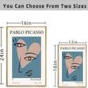 Pablo Picasso Framed Abstract Wall Art Prints Pablo Picasso Prints Modern Room Decor Abstract Art Minimalist Wall Decor Line Art 12"x16" Natural Framed