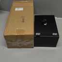 Juexica Acrylic Donation Box 10.2" x 5.6" x 4" Suggestion Raffle Box Tip Jar with Lock and Slot Wall Mount Safe Key Drop Ballot Fundraising for Home Office Vote(Black)