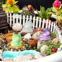 50 Pcs Mini Resin Luminous Frogs Glow in The Dark Tiny Frogs Animals Miniature Figurines Portrait Landscape Aquarium DIY Birthday Party Ornament Accessories Charms Party Favors (Colorful)