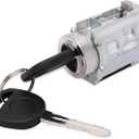 Ignition Lock Cylinder w/Keys & Passlock Chip Starter - Compatible with Chevy Malibu, Impala, Monte Carlo, Pontiac Grand AM, Oldsmobile Alero, Cutlass - Replace D1493F, 12458191, 25832354, 924-719