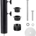 Blissun Umbrella Base stand Tube Outdoor, Patio Umbrella Base Pole Replacement, Heavy Duty Umbrella Base Holder Tube Bracket, Universal Umbrella Base Replacement Parts, Metal Black