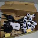 6 Pack Halloween Decorations Outdoor Solar Eyeball Lights, Purple and Orange Scary Eyeball Swaying Firefly Lights with 2 Modes, Waterproof Halloween Pathway Lights for Yard Garden Lawn Party Decor