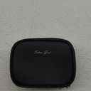 Small Makeup Bag with Led Mirror, Mini Travel Make up Bag 3 Light Modes Adjustable Brightness, for Women Organizer Cosmetic Bag, Portable Travel Train Toiletry Bag, for Pool Parties Work Touch-Ups (Black)