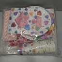 280Pcs Little Sweetheart is On The Way Baby Shower Decorations Valentines Day Decor with Plates Napkins Cups Tablecloth Banner Backdrop Balloon Arch Box Cake Topper for Baby Shower Party