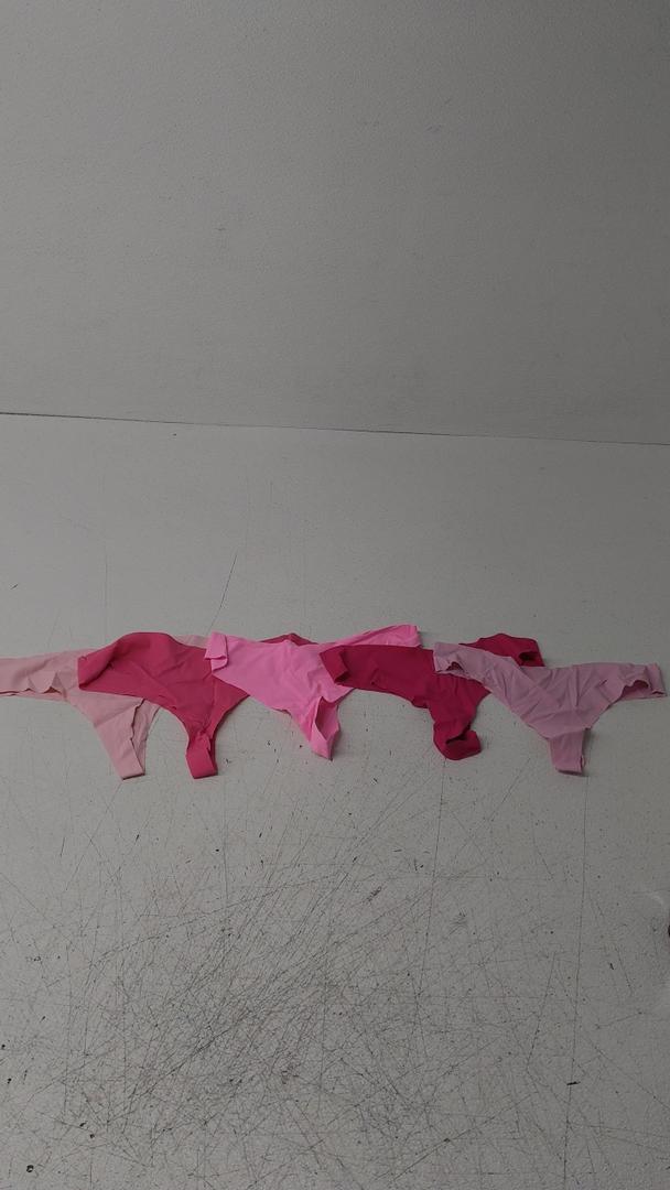 DEANGELMON Seamless Thongs for Women No Show Thong Underwear Women Comfortable, Pack of 5, Small, Pink, Red