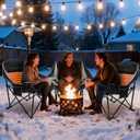Suteck Heated Camping Chair with 20000mAh Battery, Oversized Heated Chairs W/3 Heat Levels & 2 Heating Zones, Portable Heated Folding Chair Use for Outdoor Sports, Camping, Lawn