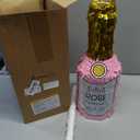 Champagne Piñata for Adults Party Decor Prop Pink Champagne Bottle Piñata with Stick, Blindfold, Confetti for Bridal Bachelorette Wedding 21st Birthday Summer Pool Party Favor Supplies