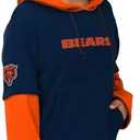 FOCO Women's Standard Short Sleeve Wordmark Hoodie, Team, Size Large 