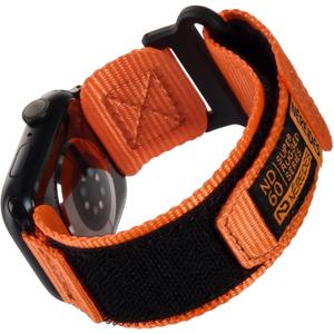 Nereides Compatible with Apple Watch Series 11 Band Series 10/9/8/7/6/5/4/SE/SE2/SE3/Ultra 3/2/1, Nylon Sports Strap with Woven Design for 49mm/46mm/45mm/44mm (XL, Orange)