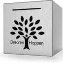 Piggy Bank Must Break to Open, Stainless Steel Piggy Bank Creative Safe Bank for Real Money (Dreams Happen-Silver, 4.72 inches)