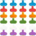 32 Pcs Cable Labels, Multi-Color Write On Cord Label, Wire Labels, Cable Tags, Wire Tags for Electronics, Computers Cable Management and Identification, Assorted Colors, 1.2" x 0.63"