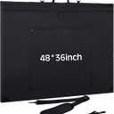 48 x 36'' Extra Large Artist Portfolio Case with Shoulder, Waterproof Leather Corners Black Art Portfolio Bag for Drawing Sketching Poster Artwork Drawing Canvas Photography Poster