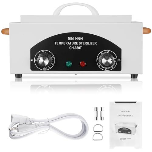 Soiiw High Temperature Sterilizer Autoclave Machine 110V 300W Nail Tool Sterilizer Dry Heat Sterilizer Dental Tool Sterilizer esterilizador de manicura 1.5L Salon Equipment for Metal Tools with Handle