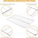 Upgraded WPW10550642 Oven Rack Replacement Parts for Whirlpool Stove Oven Rack 304 Stainless Steel 25 x 15 Wall Oven Rack W10550642 WFG505M0MS WFG32000MS Whirlpool Amana Gas Range Oven Wire Shelf