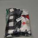 Christmas Tree Skirt 48 Inch Buffalo Plaid Xmas Tree Skirts Rustic Vintage Farmhouse Black and White Christmas Decoration Ornaments for Merry Christmas Holiday Party Indoor Outdoor