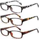 Reading Glasses for Women Men- Blue Light Blocking Spring Hinge Computer Readers Anti Glare UV Eyeglasses (Mix5)
