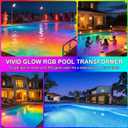 Pool Lights for Inground, LED Light Bulb for Above Ground Swimming Pool, LED Lights for Inground Pool, 120V Spa Light Bulb E26 Base, Multi-Color & Adjustable Brightness - Black 90W