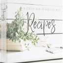 Recipe Binder with Plastic Sleeves | Recipe Book to Write in Your Own 8.5x11 3 Ring Blank Cookbook Binder Organizer | Bridal Shower Gift | Family Heirloom | Family Owned Brand (Tan)
