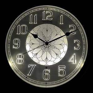 eYotto Night Light Wall Clock for Bedroom, Illuminated Wall Clocks Battery Operated Glow in The Dark Lighted Clock for Home, Living Room, Kitchen, Office, Easy to Read Large Display, 12Inch (Black and White)
